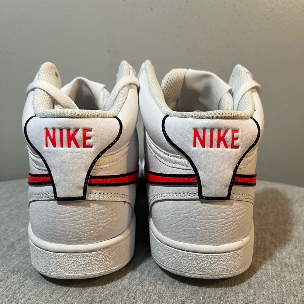 Nike Court Vision Mid 'White Flash Crimson' Women’s Shoe Size 8 CD5436-102 - Picture 5 of 11
